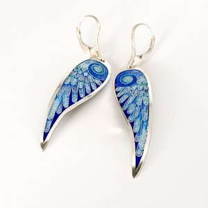 Blue Angel Faux Leather Earrings