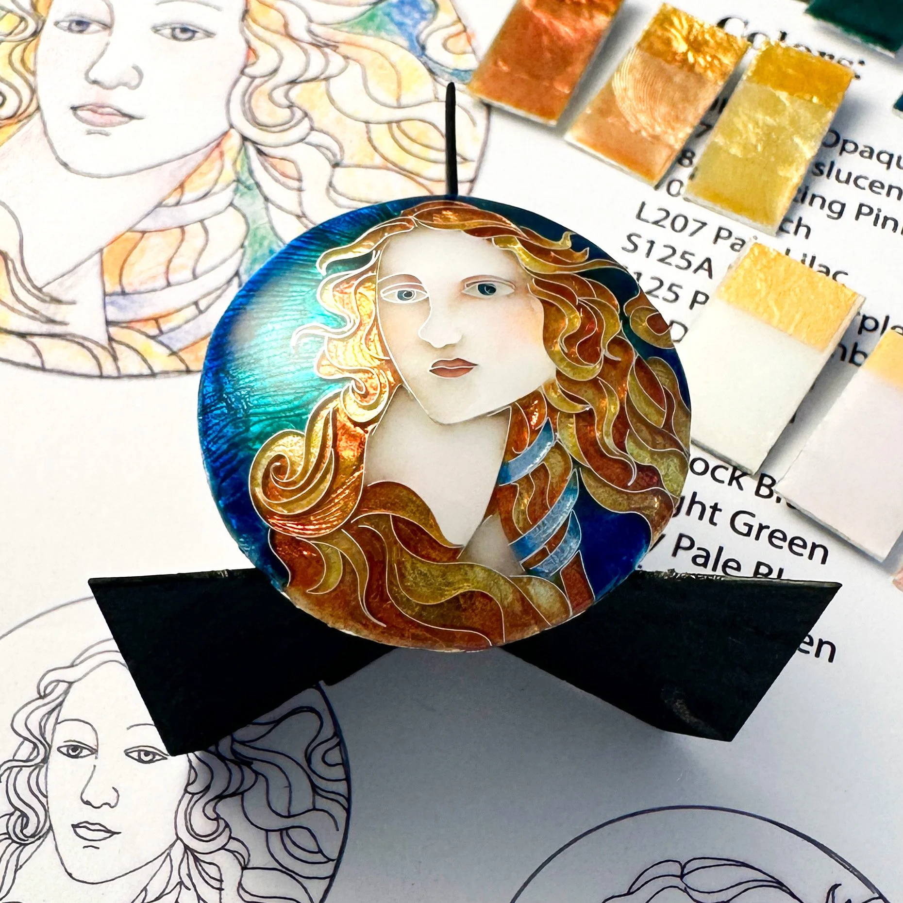 Renaissance Portrait Enamel