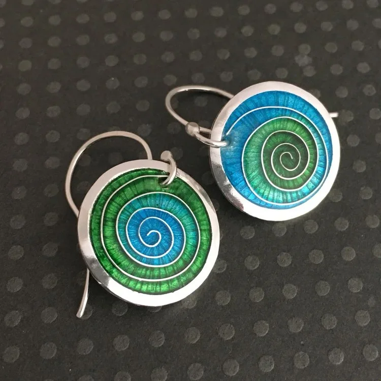 Champleve Swirl Earrings