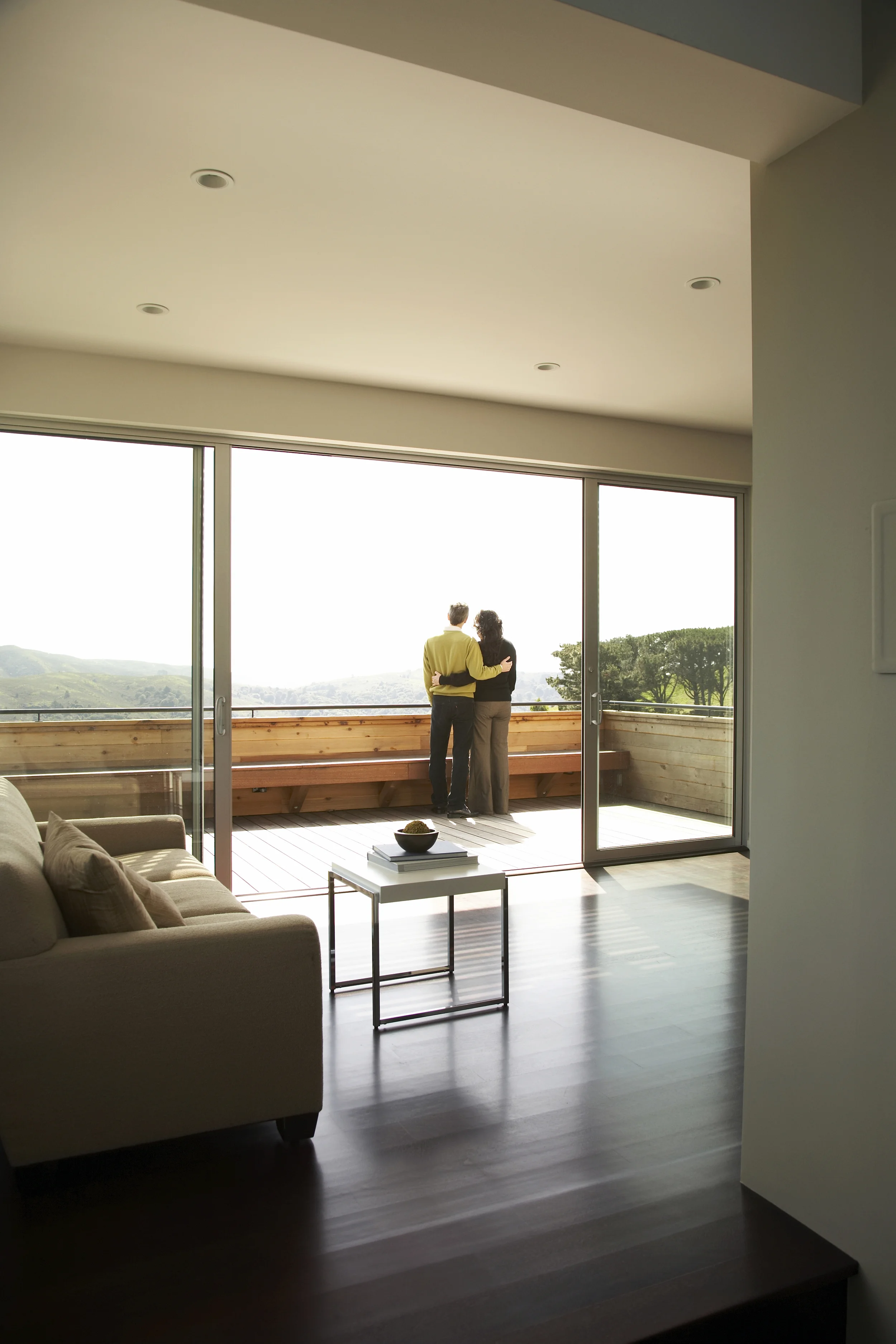 LIVING ROOM AND DECK