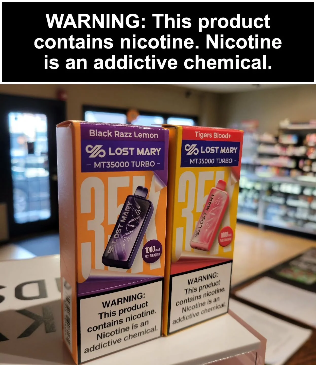 Some more bangin' Lost Mary flavors have arrived at our Ambler shop! Black Raspberry Lemon, and Tiger's Blood is a delicious mix of cranberry raspberry and pomegranate. With 35,000 puffs, these are some of our most popular and fast selling disposable