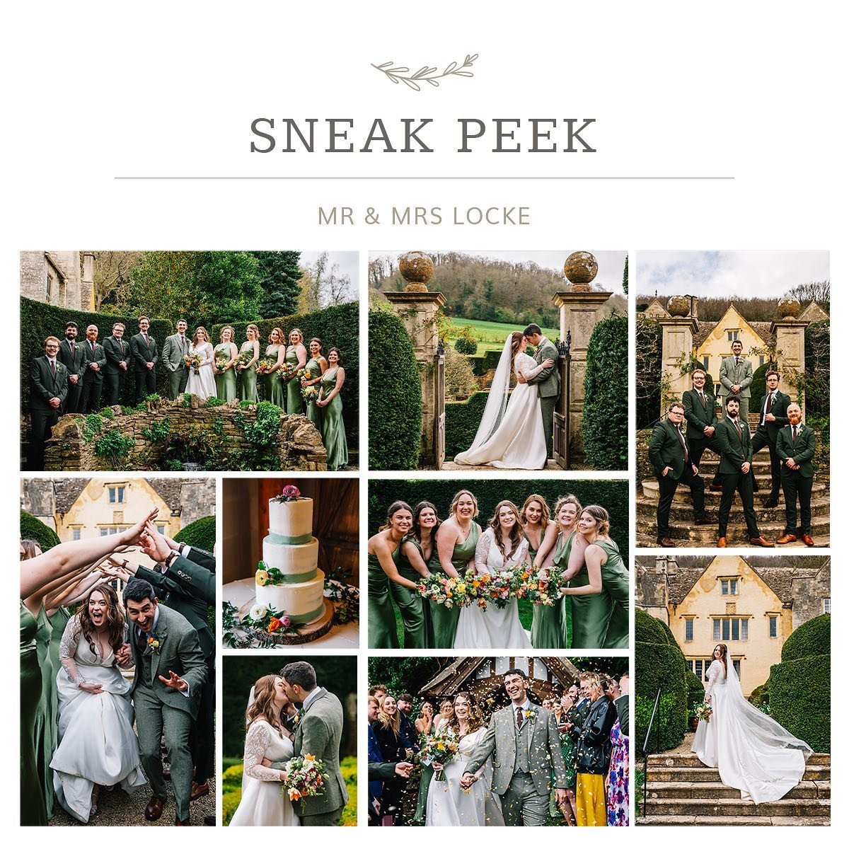 **SNEAK PEEK**
Mr &amp; Mrs Locke

Last weekend we photographed the incredible wedding of Cati &amp; Ben, they tied the knot at Owlpen Church followed by one heck of a reception at Owlpen Manor next door. This family really know how to party, we phot