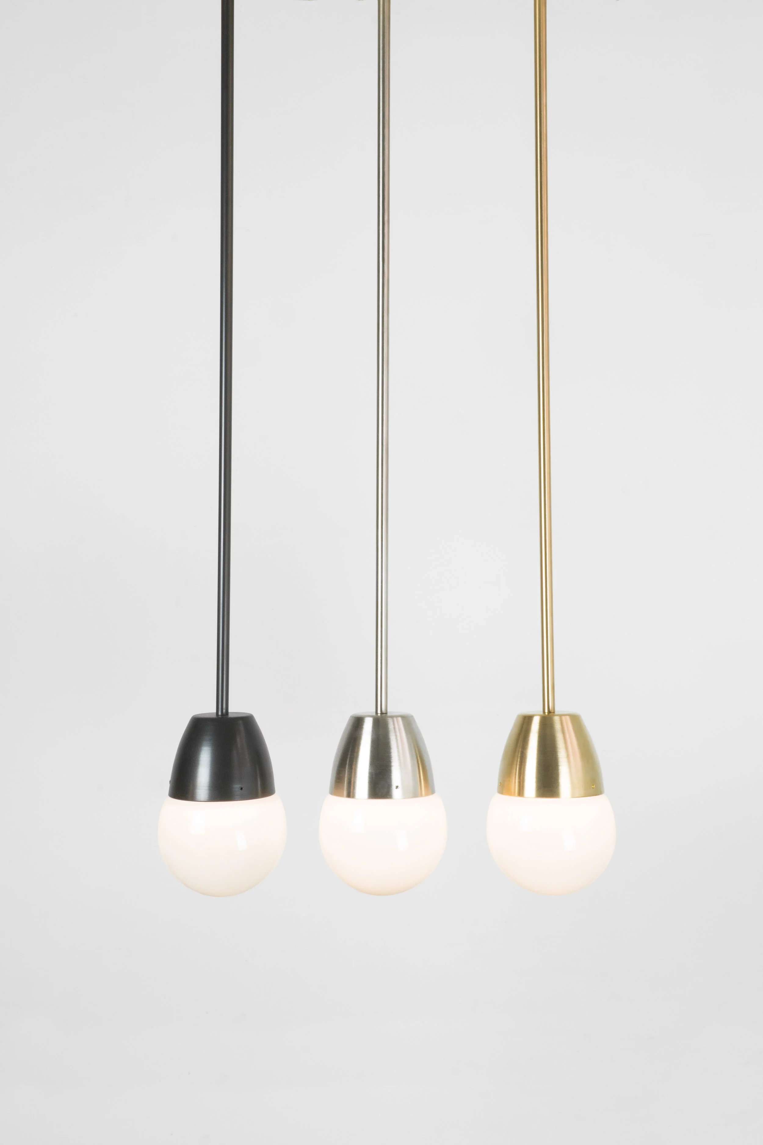 Flat Black, Brushed Nickel, Brushed Brass