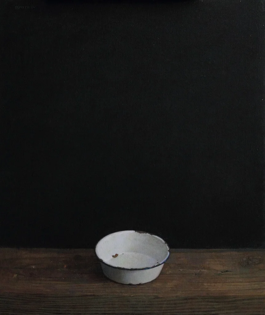 White Cup, 26"x22" Oil on linen panel