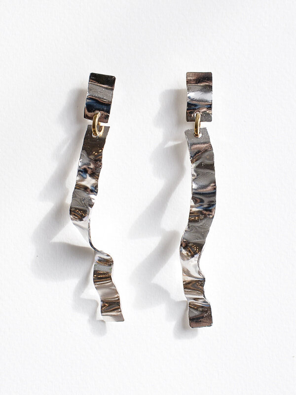 Michelle Ross Raegan Silver Earrings (Antique Silver)