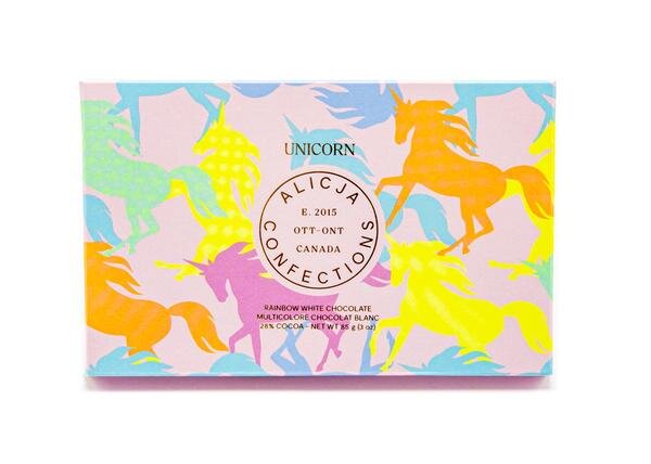 Alicja Postcard Chocolate bars - Unicorn