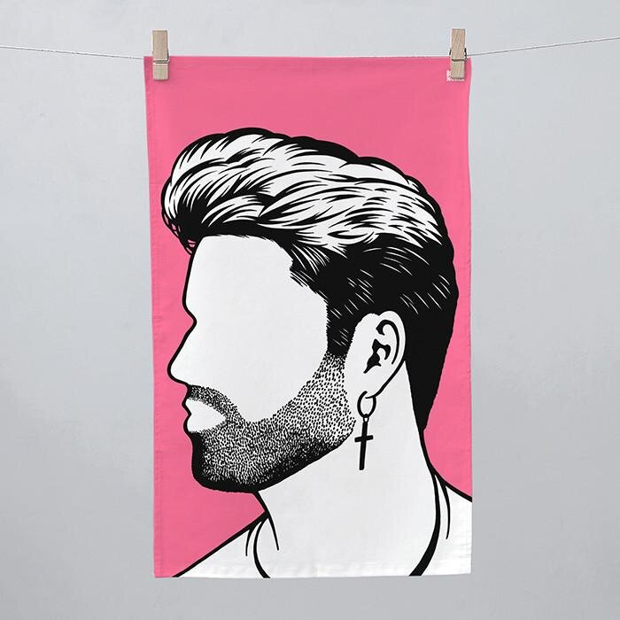 BOLD &amp; NOBLE TEA TOWELS - GEORGE MICHAEL