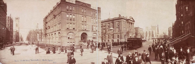   The Institute's original Boston campus at Copley Square, courtesy of Sigma Chi  