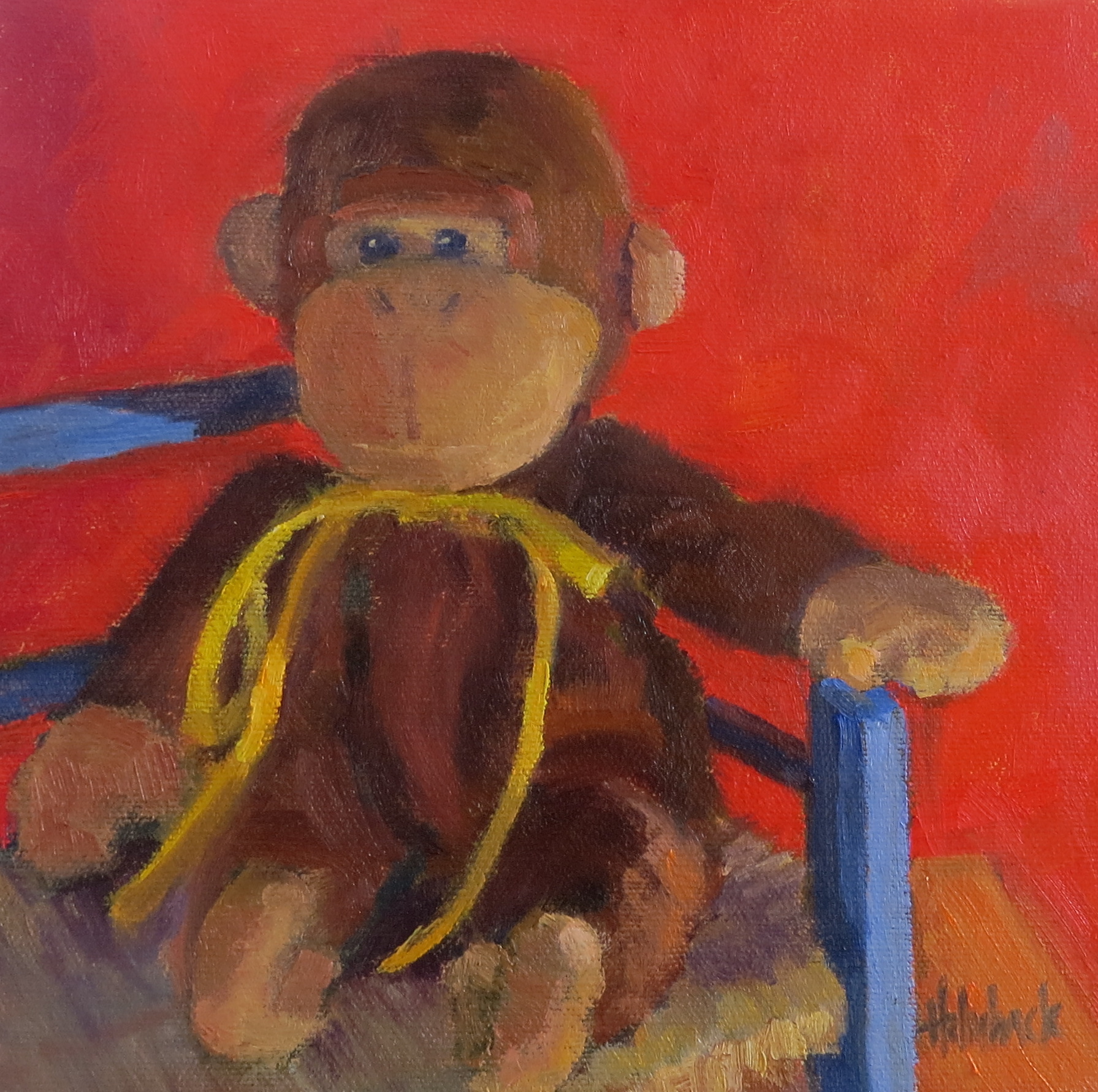 Little Monkey  8" x 8"  Private Collection