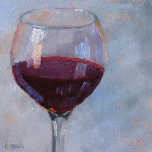 But Man Made Wine  6" x 6"  SOLD