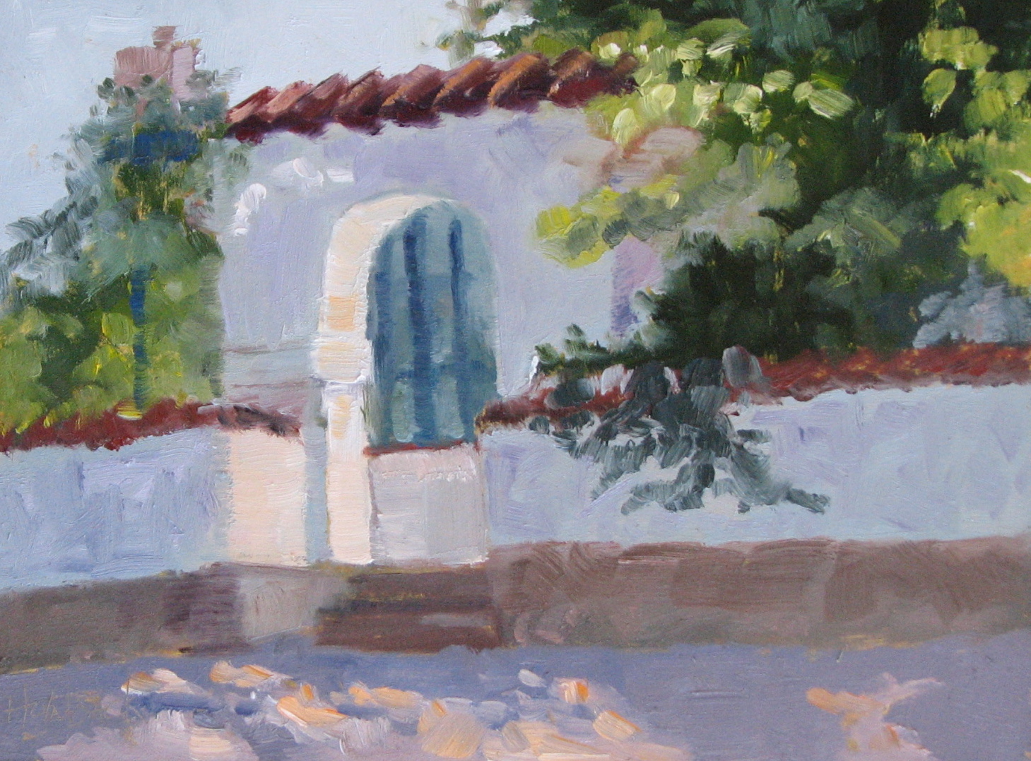 Triangle L Garden Gate  6" x 8"  Private Collection