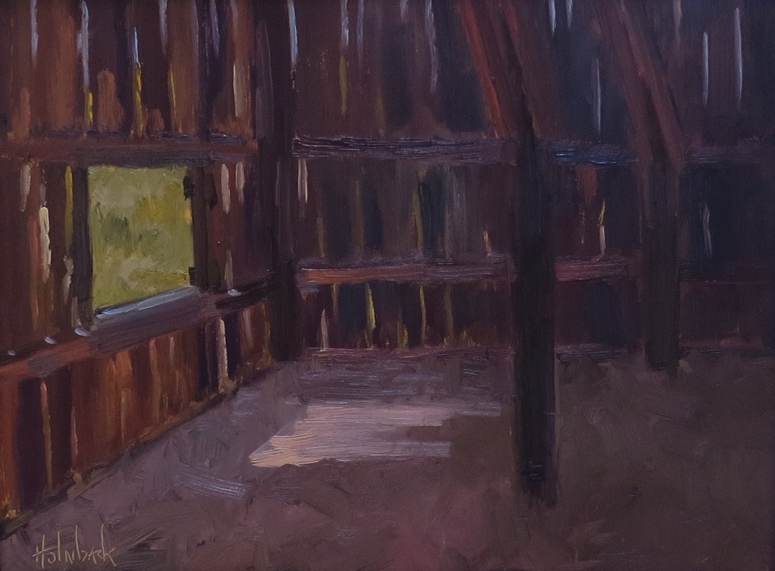 Loafing Shed  12" x 16"