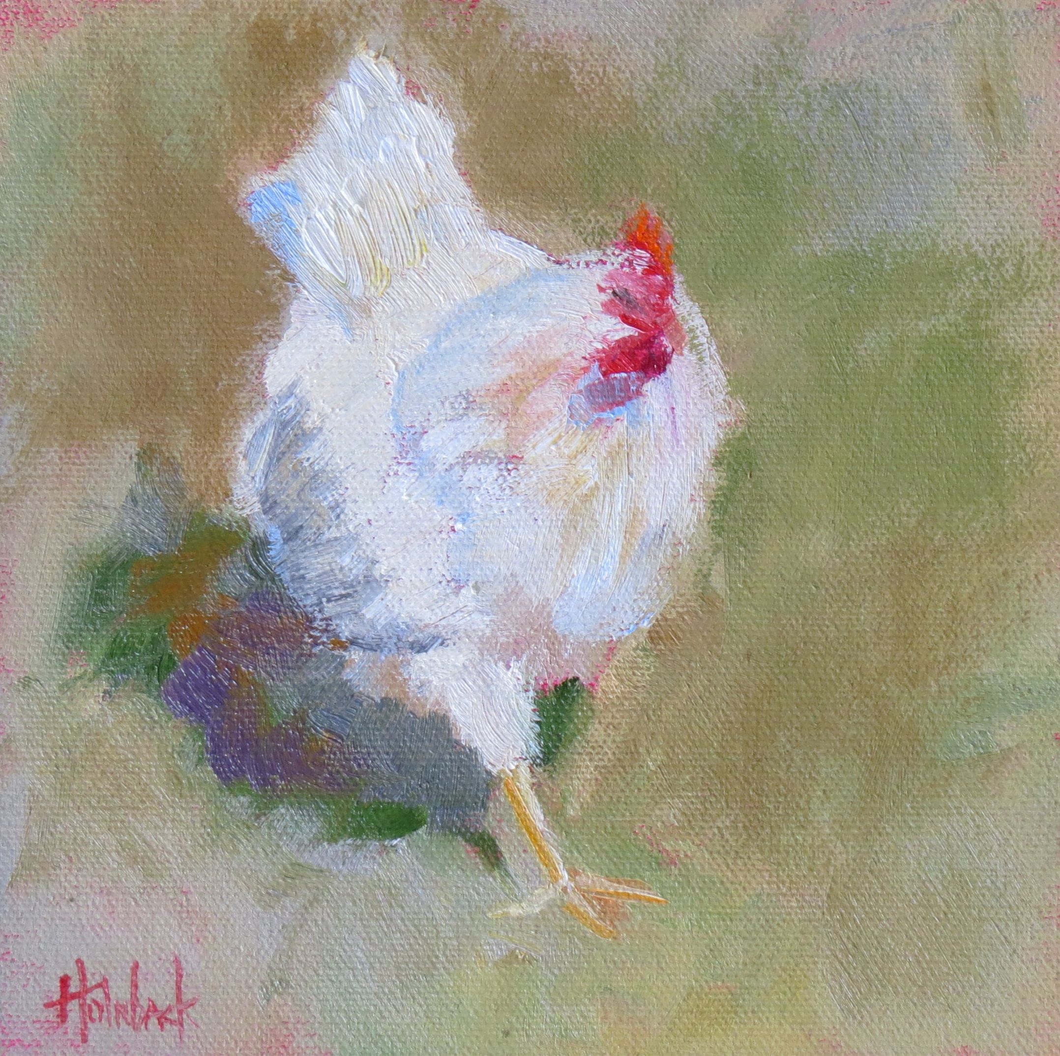 Which Came First?  6" x 6"  SOLD