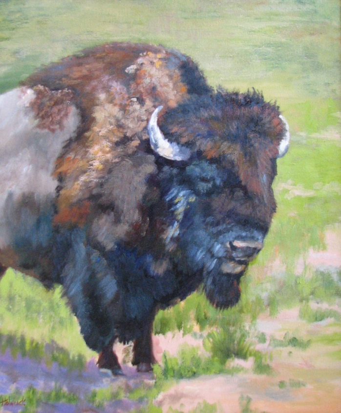 Standing Bull  24" x 20"