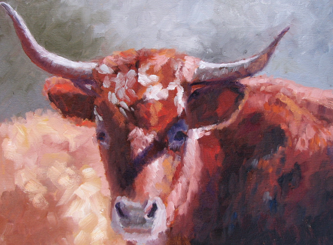 Texas Midhorn  12" x 16"