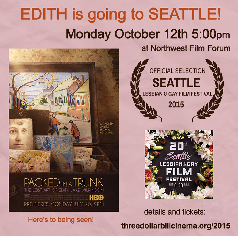 PACKED IN A TRUNK is an official selection of SEATTLE Lesbian & Gay Film Festival and will screen on Monday October 12th at 5:00pm at Northwest Film Forum. For more info and tickets: http://www.threedollarbillcinema.org/2015