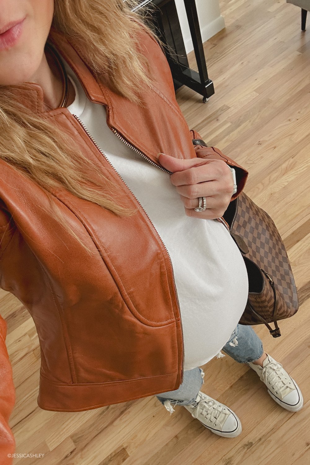  Jessica wears Angel Leather Jacket Brown Fitted Cafe Racer in XS | Leather Jacket Review | Are Angel Jackets good quality for the price? 