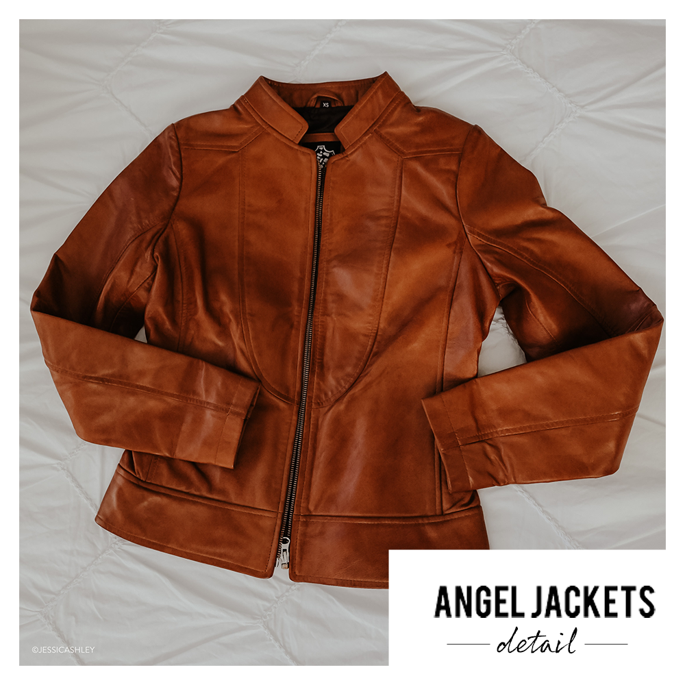  Jessica Ashley Reviews Angel Leather Jackets | Angel Jacket Detail 