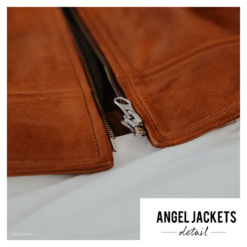  Jessica Ashley Reviews Angel Leather Jackets | Angel Jacket Detail 