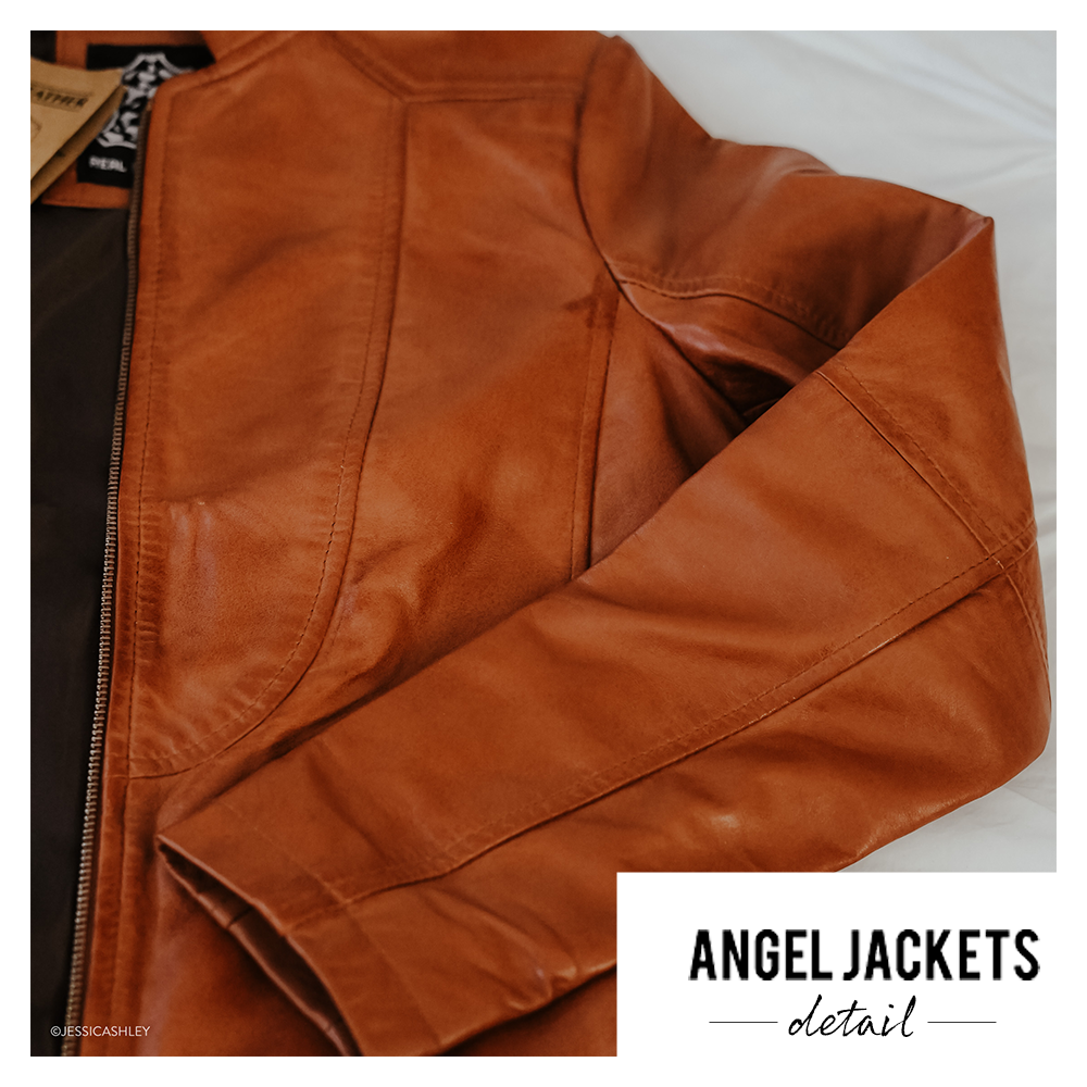  Jessica Ashley Reviews Angel Leather Jackets | Angel Jacket Detail 