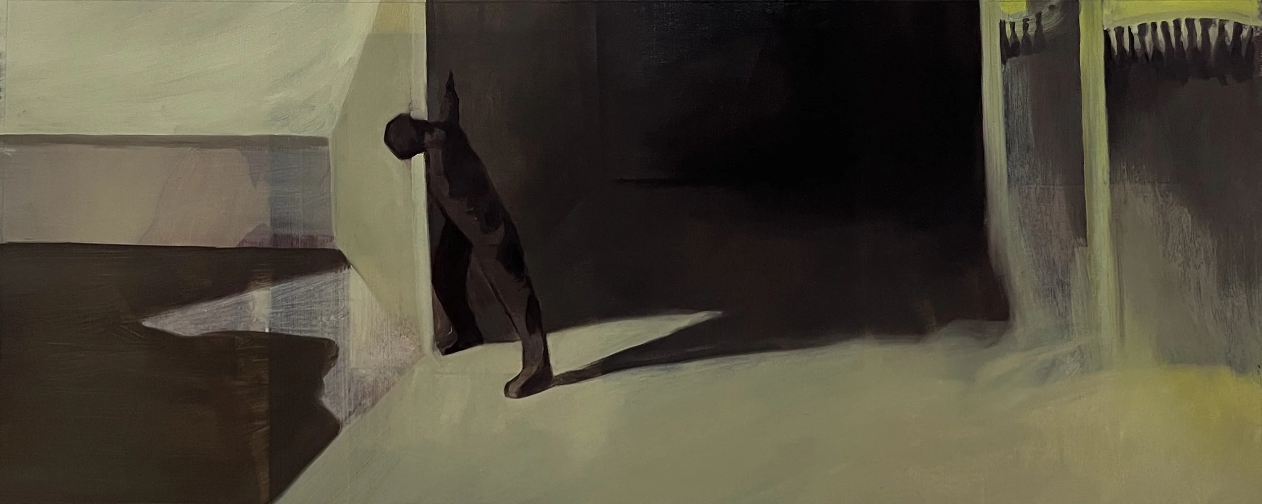 Fishbed, Oil on Paper, 27cm x 69cm, 2026