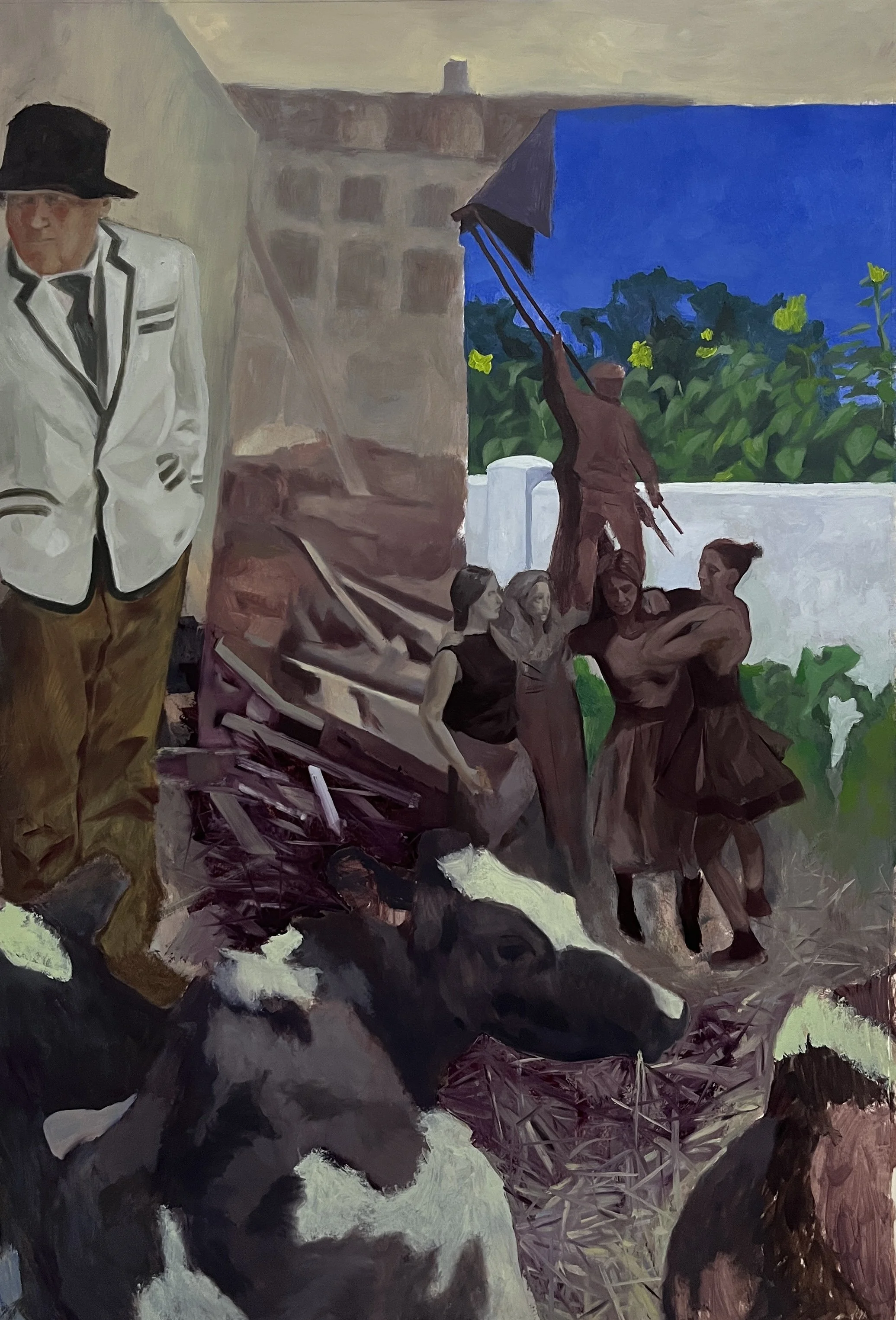 Fan-Song, Oil on Paper, 111cm x 75cm, 2026
