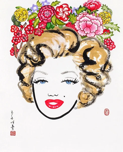 Marie the Bacchante,37 x 50 cm, Chinese Ink on Korean Paper - Hanji, 2014