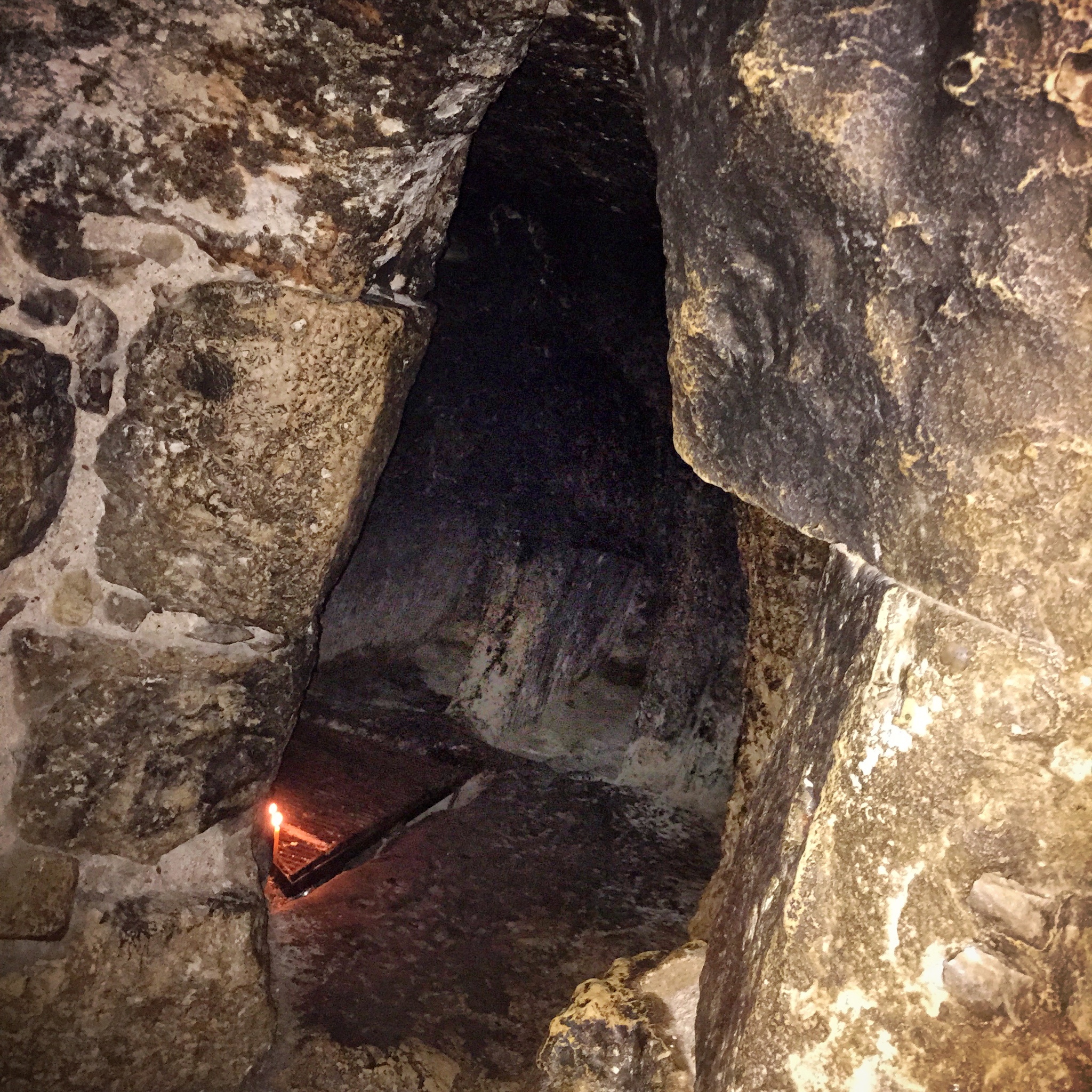 Unearthed tombs behind the Aedicule.