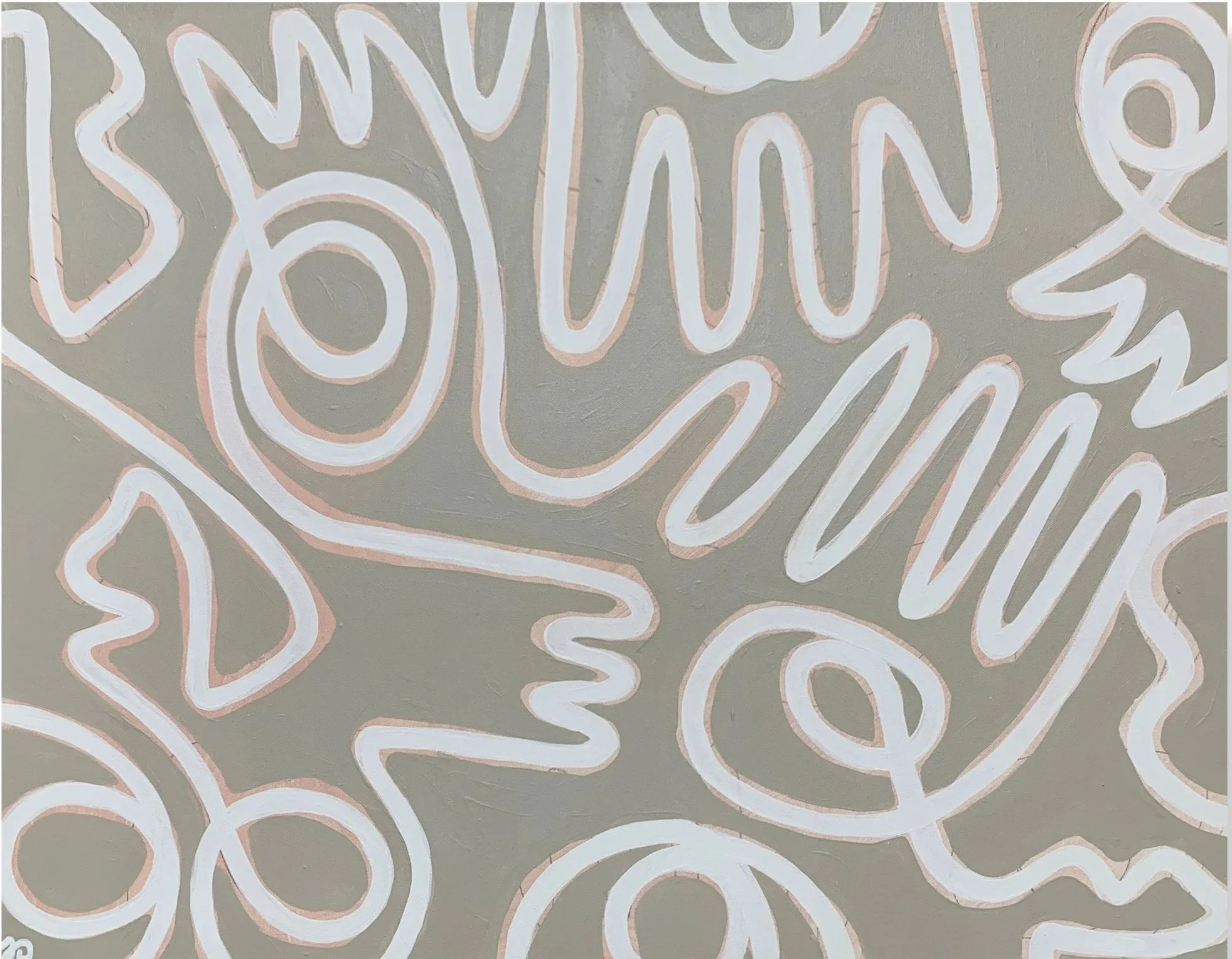 Fingers & Faces in Beige & White