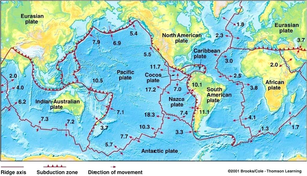 Океан граничит с сушей. Границы литосферных плит Тихого океана. Тихоокеанская плита литосферные плиты. Движение Тихоокеанской литосферной плиты. Движение литосферных плит тихий океан.