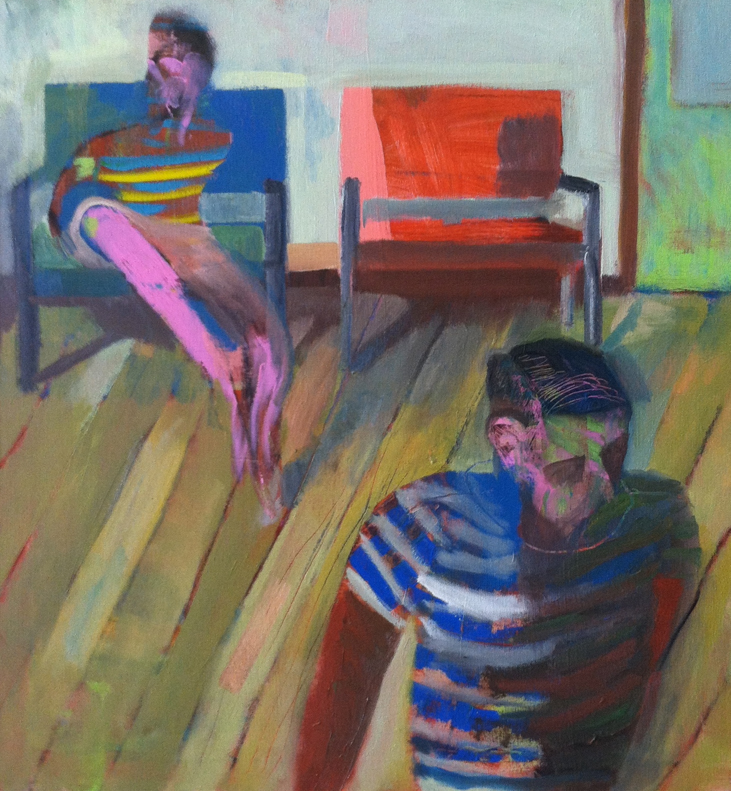  The room, acrylic and oil on canvas, 30x32 inches, 2014 