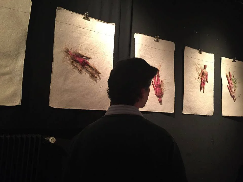 devant la chute du non-humain - exposition de Makis Yalenios / in front of the fall of the non-human - Makis Yalenios exhibition (c) Lylia CPAC 