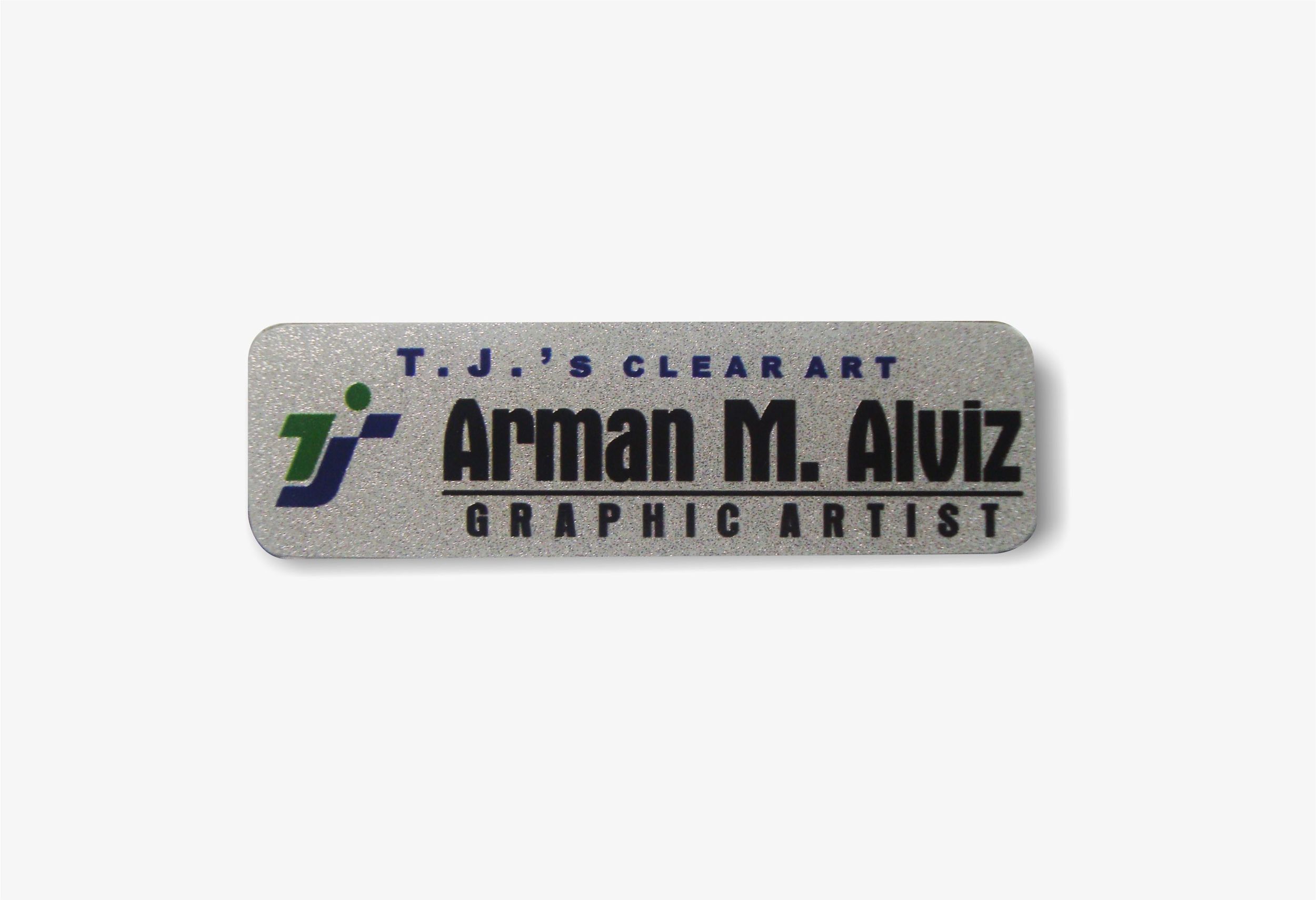 Nameplates And Name Tags Tj S Clear Art
