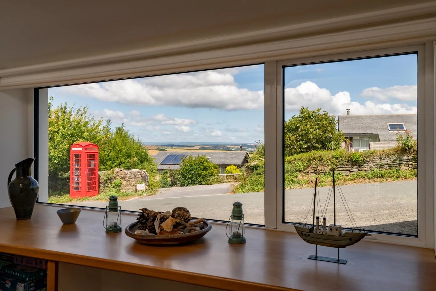 View to the lane and the estuary beyond