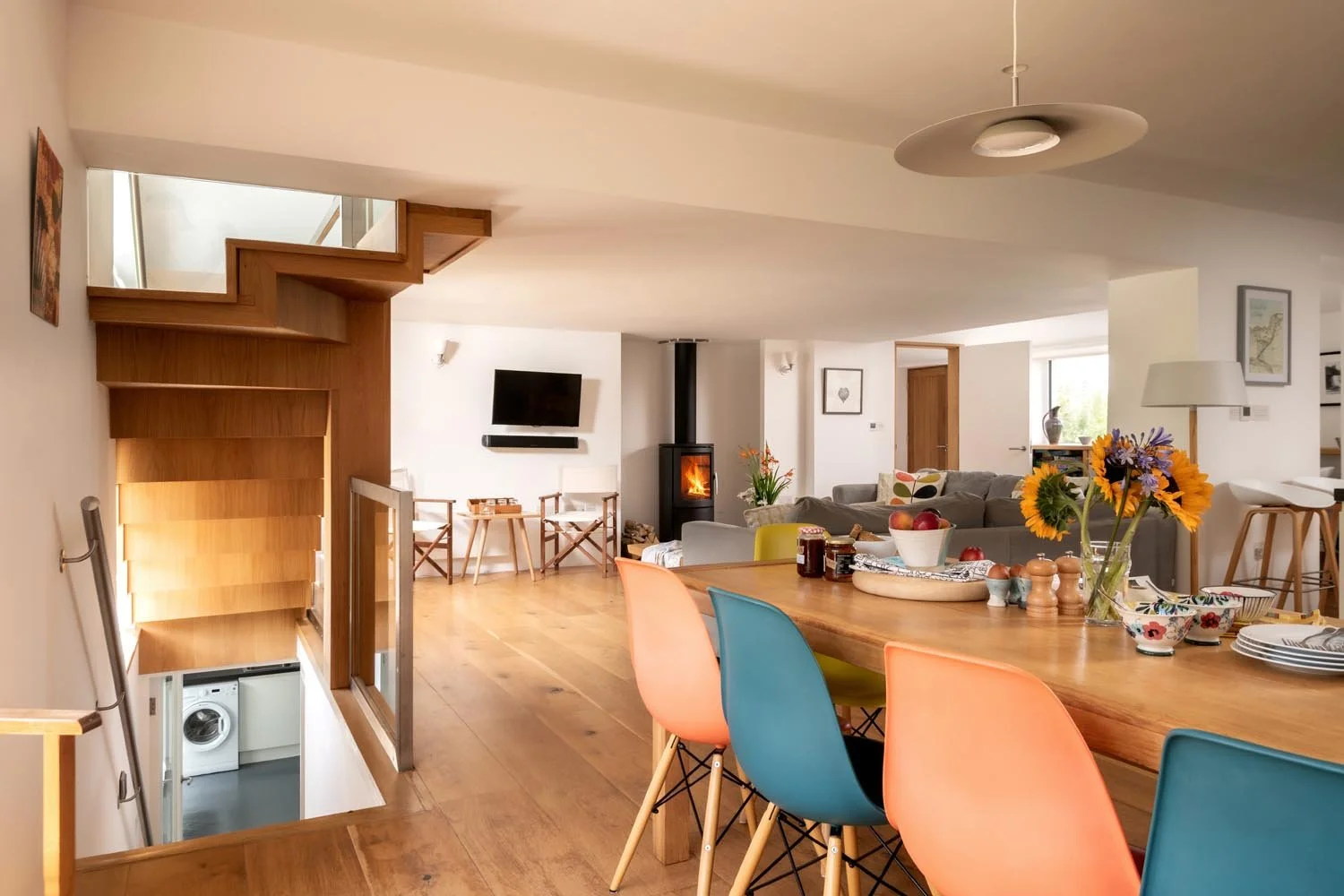 Open plan living and dining room