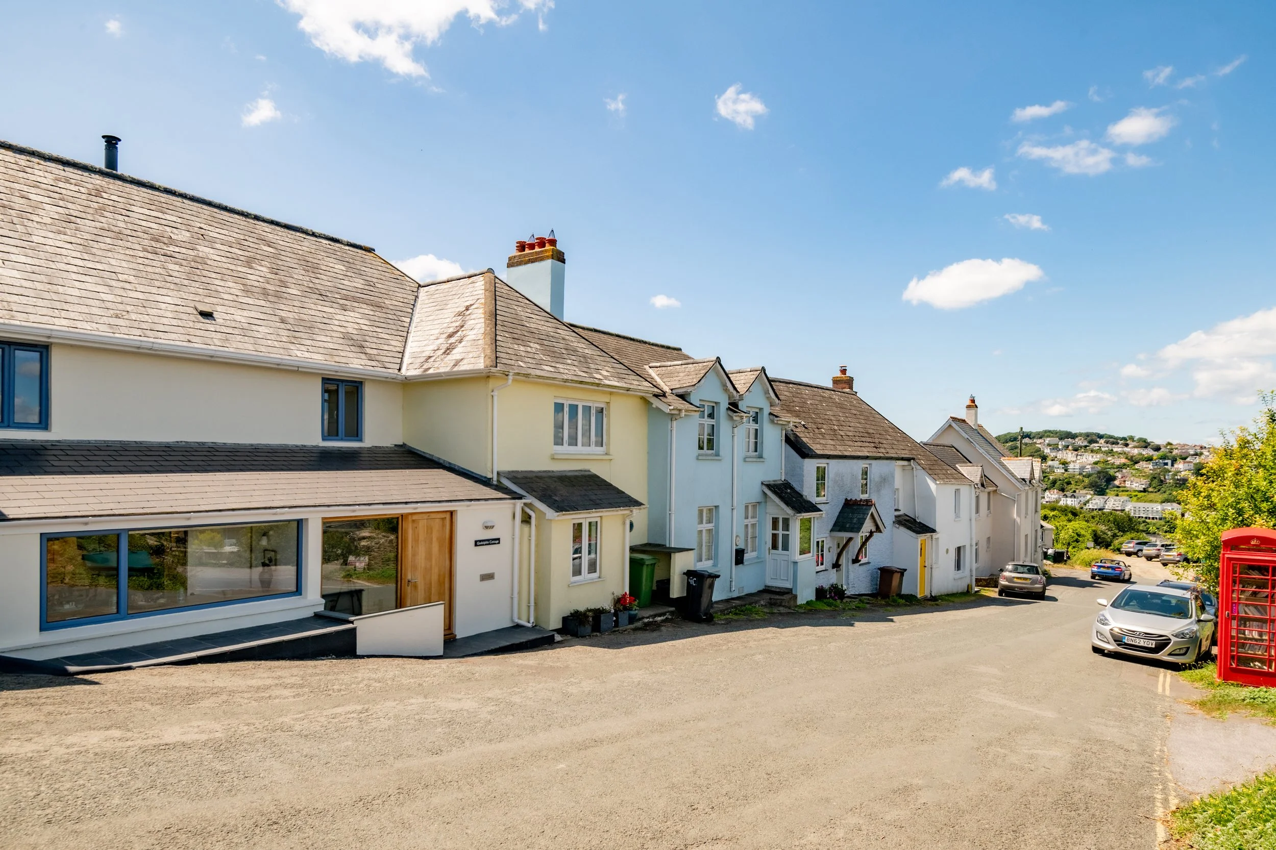 Godolphin Cottage on the lane down to the estuary