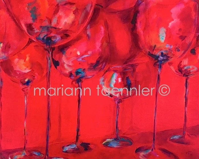 glass serenade - oil on canvas 100x80x4 cm auf WAF-Keilrahmen