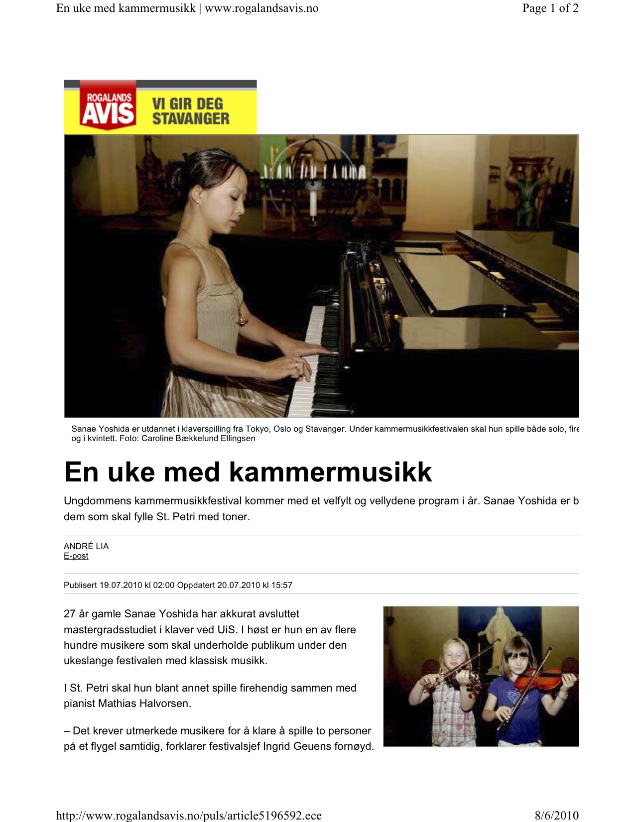 Rogaland AVIS - 6. August 2010