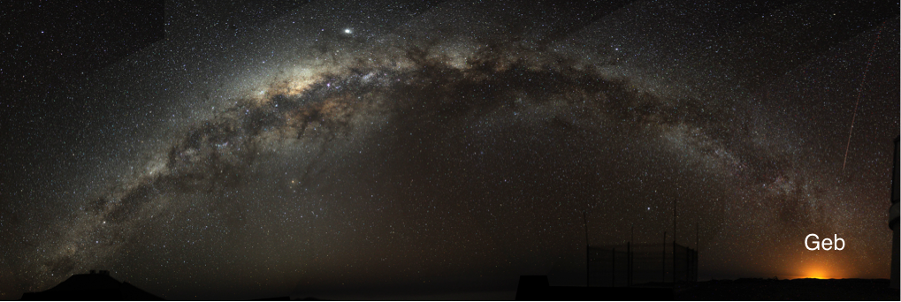 Figure 2. Modern day image of the Milky Way with the constellation Cygnus/Geb on the right just above the horizon ( http://www.dailygalaxy.com/.a/6a00d8341bf7f753ef01a3fd401485970b-pi ).