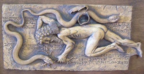 Fig. 5.3. Gilgamesh sleeps while the snake steals the secret flower of Eternity.jpg