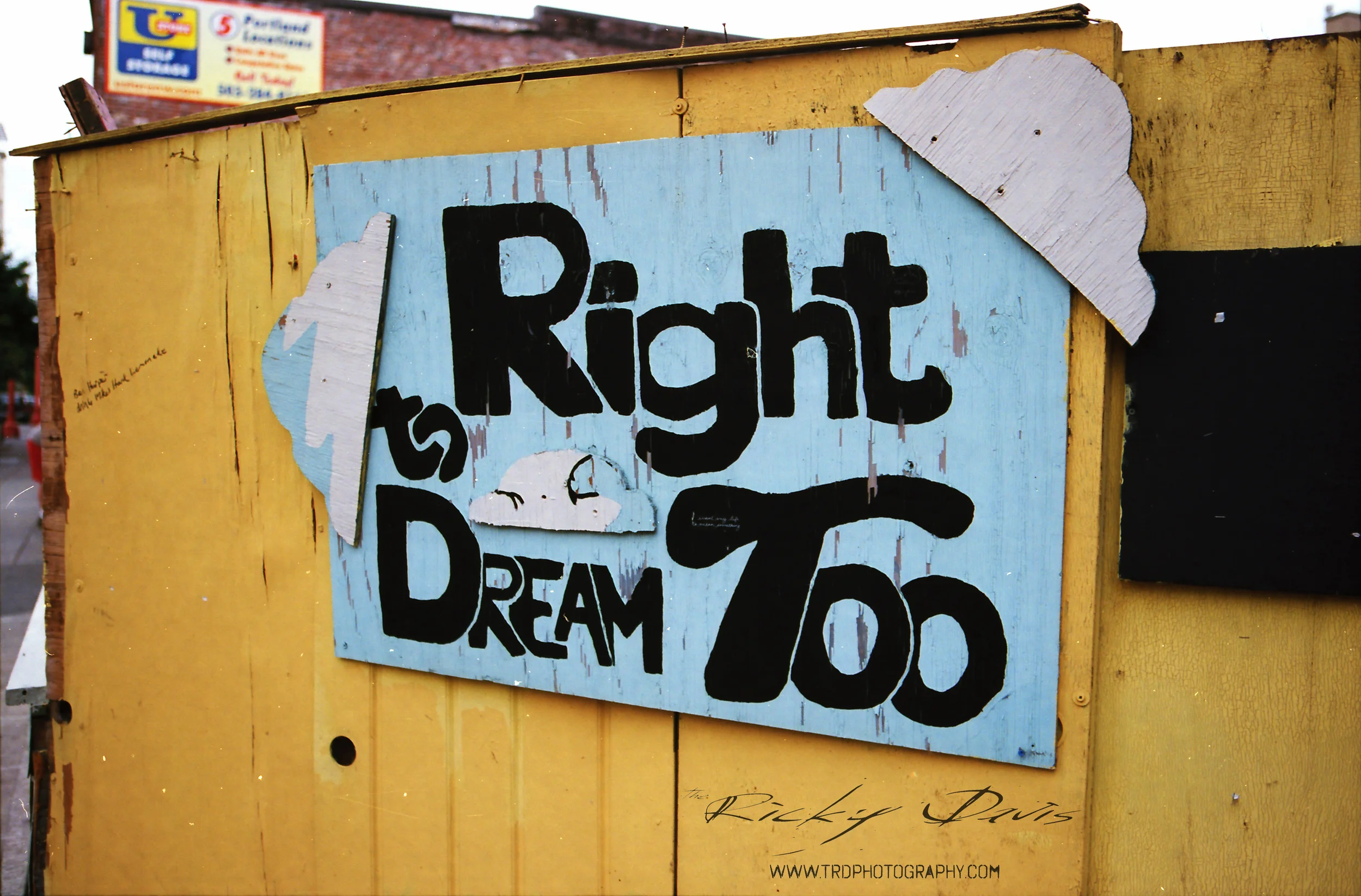 Painting outside a Homeless Camp in Portland, OR - Photographer Ricky Davis of TRD Photography - Kodak Ektar 100 Film