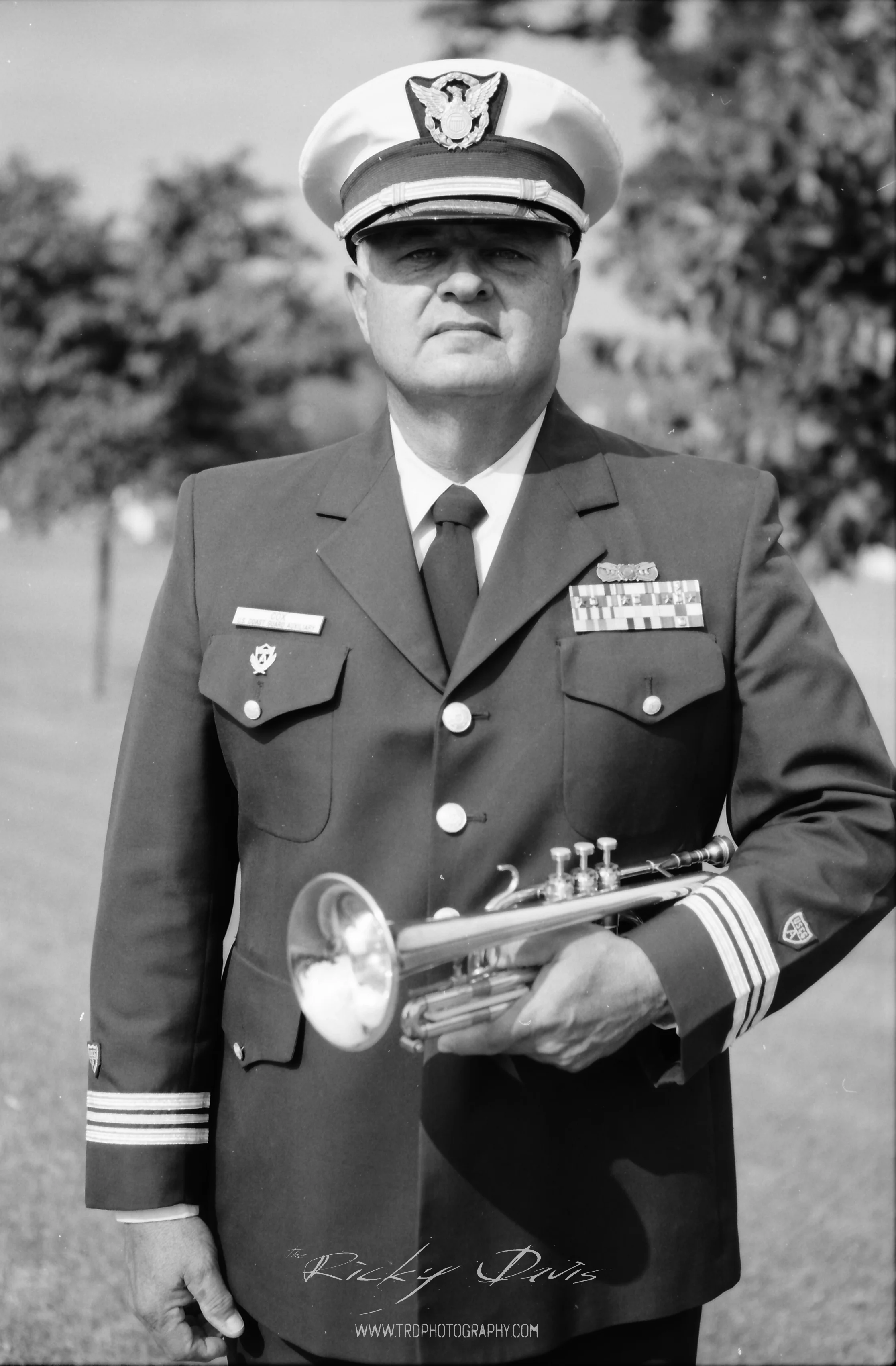 Bugle Player - David A Cox. Photo by Photographer Ricky Davis of TRD Photography. Film - Tmax 100.