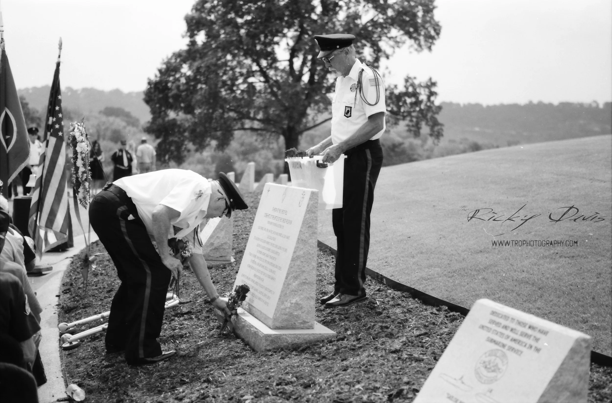 Wreath Laying Ceremony - Spirit of 75 V-J Day Event - Photo by Photographer Ricky Davis of TRD Photography - Film - Tmax100