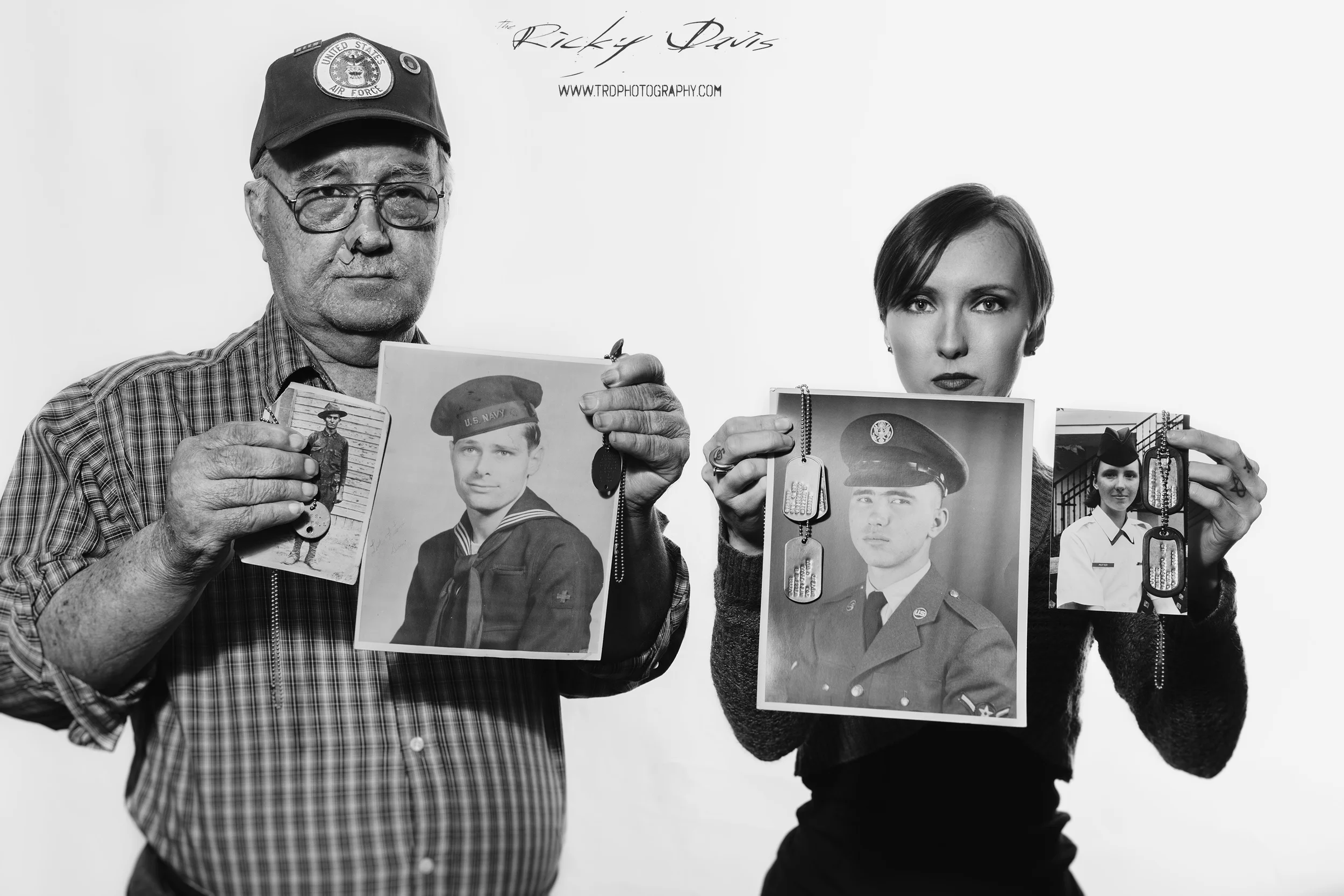 Four Generations of American Heroes who served in WWI, WWII, Vietnam, and Iraq. Photo - Ricky Davis of TRD Photography - Canon 6D