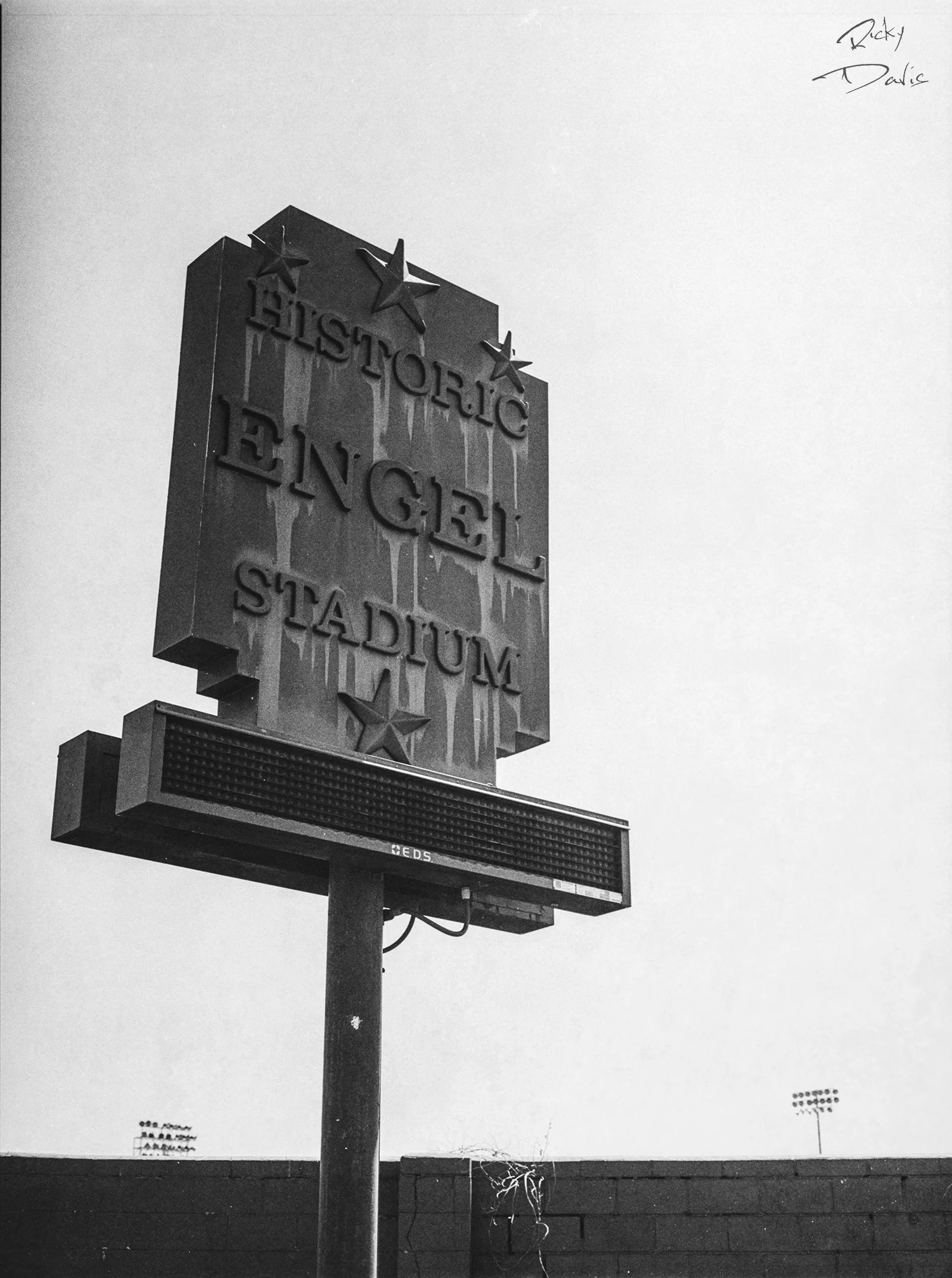 Historic Engel Stadium Sign - Chattanooga, Tennessee
Kodak Tri X Film Photography 
Photographer Ricky Davis of TRD Photography