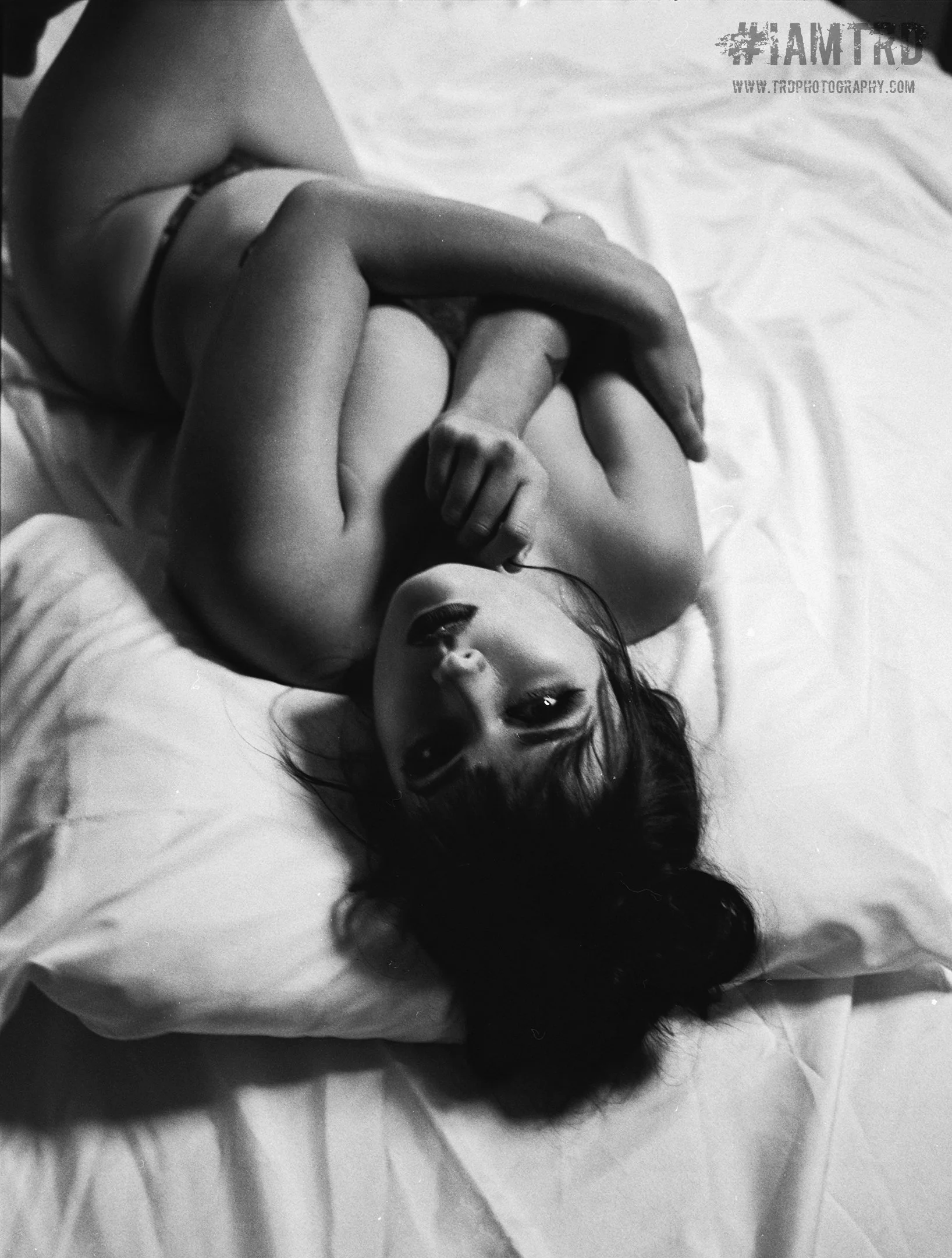 Chattanooga Boudoir Photography - Chattanooga Boudoir Photographer - Film Boudoir Photography - Black and White Boudoir Photography - Photographer Ricky Davis of TRD Photography - Intimate Photography - Vintage Boudoir Photoshoot