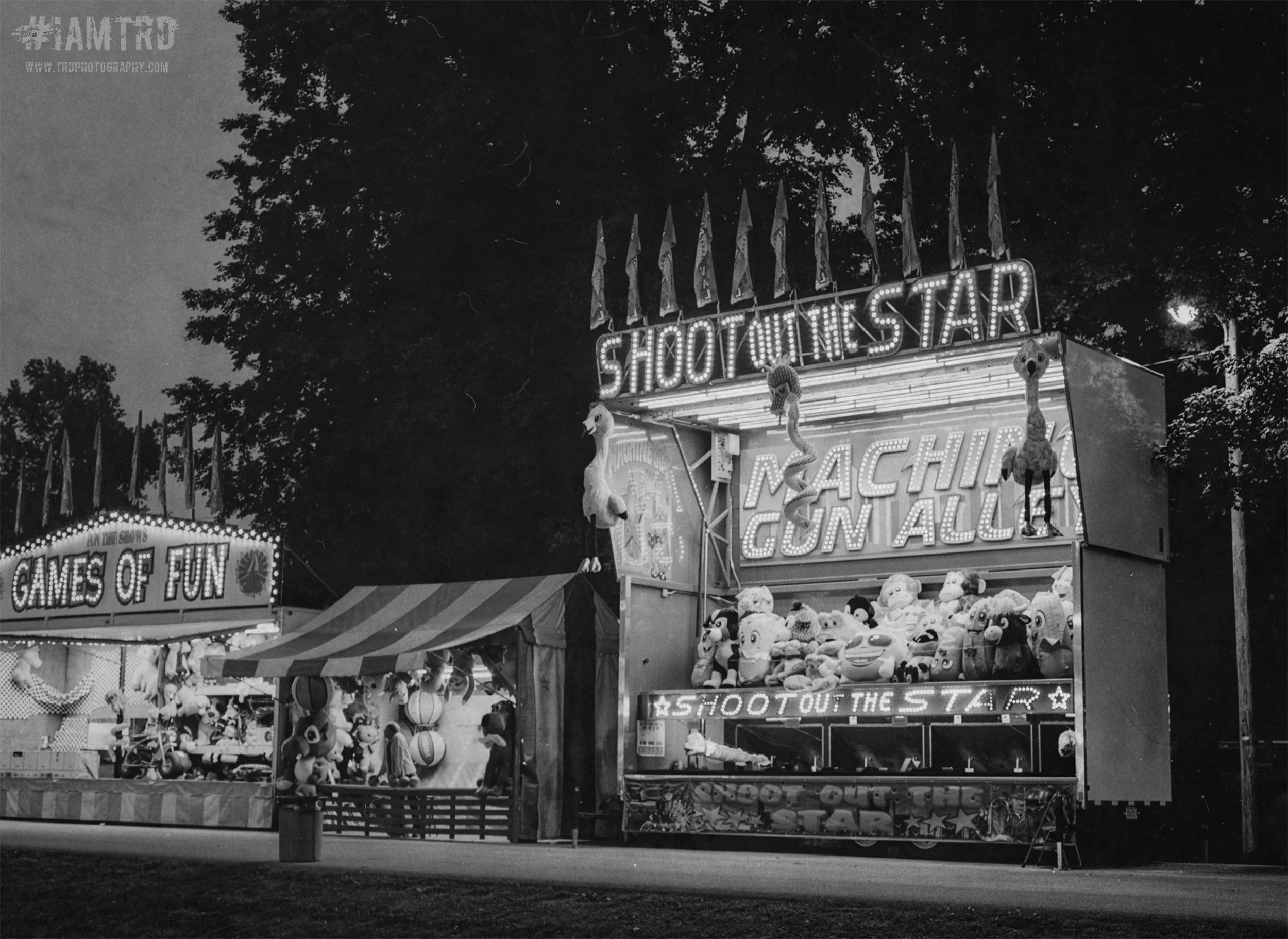 The Carnival at Night - Dayton, Tennessee 
Kodak Tri X Film Photography 
Photographer Ricky Davis of TRD Photography