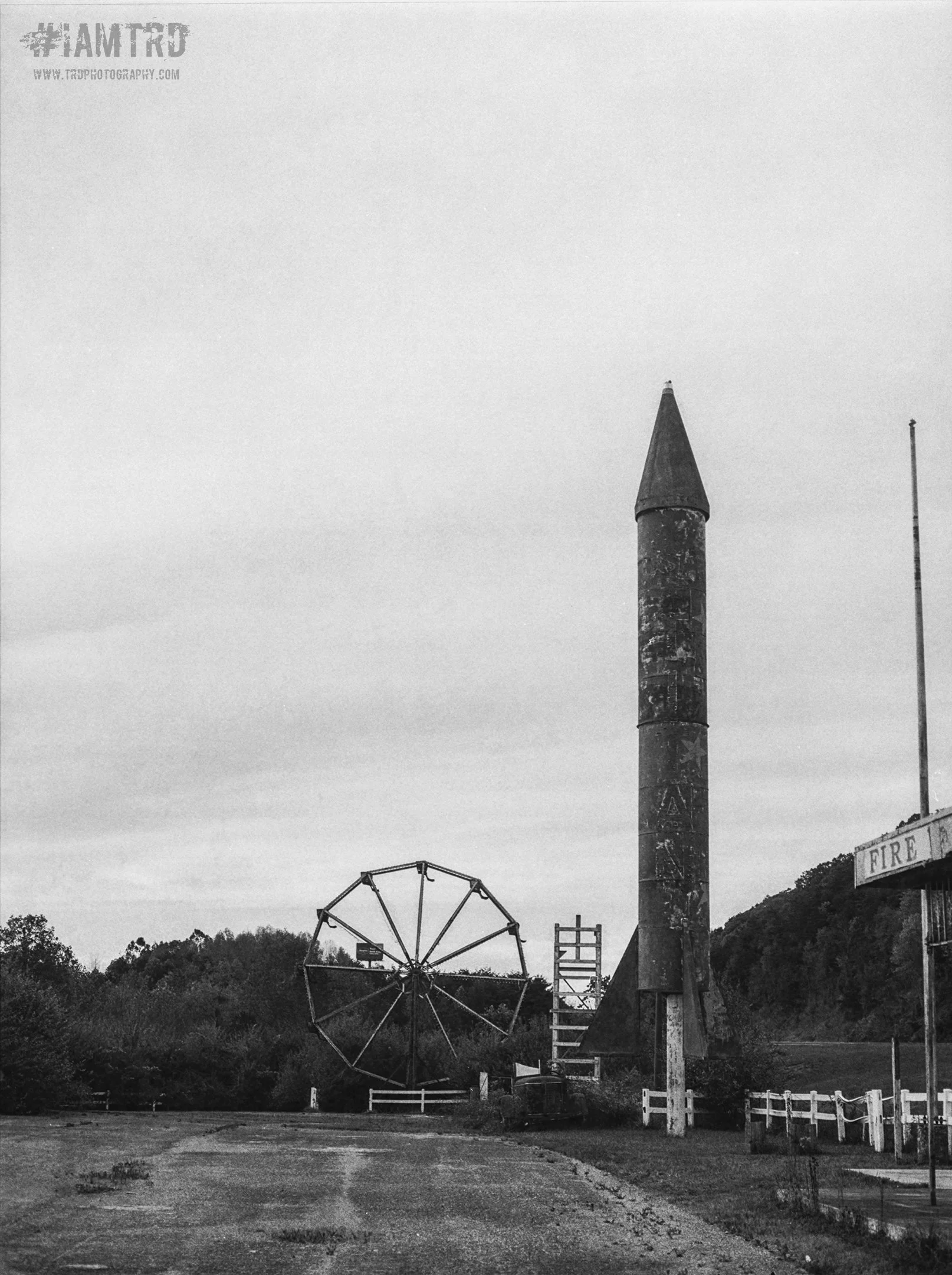Abandoned Fireworks Stand near the Tennessee/Kentucky Border off I-75. 
Kodak Tri X Film Photography 
Photographer Ricky Davis of TRD Photography