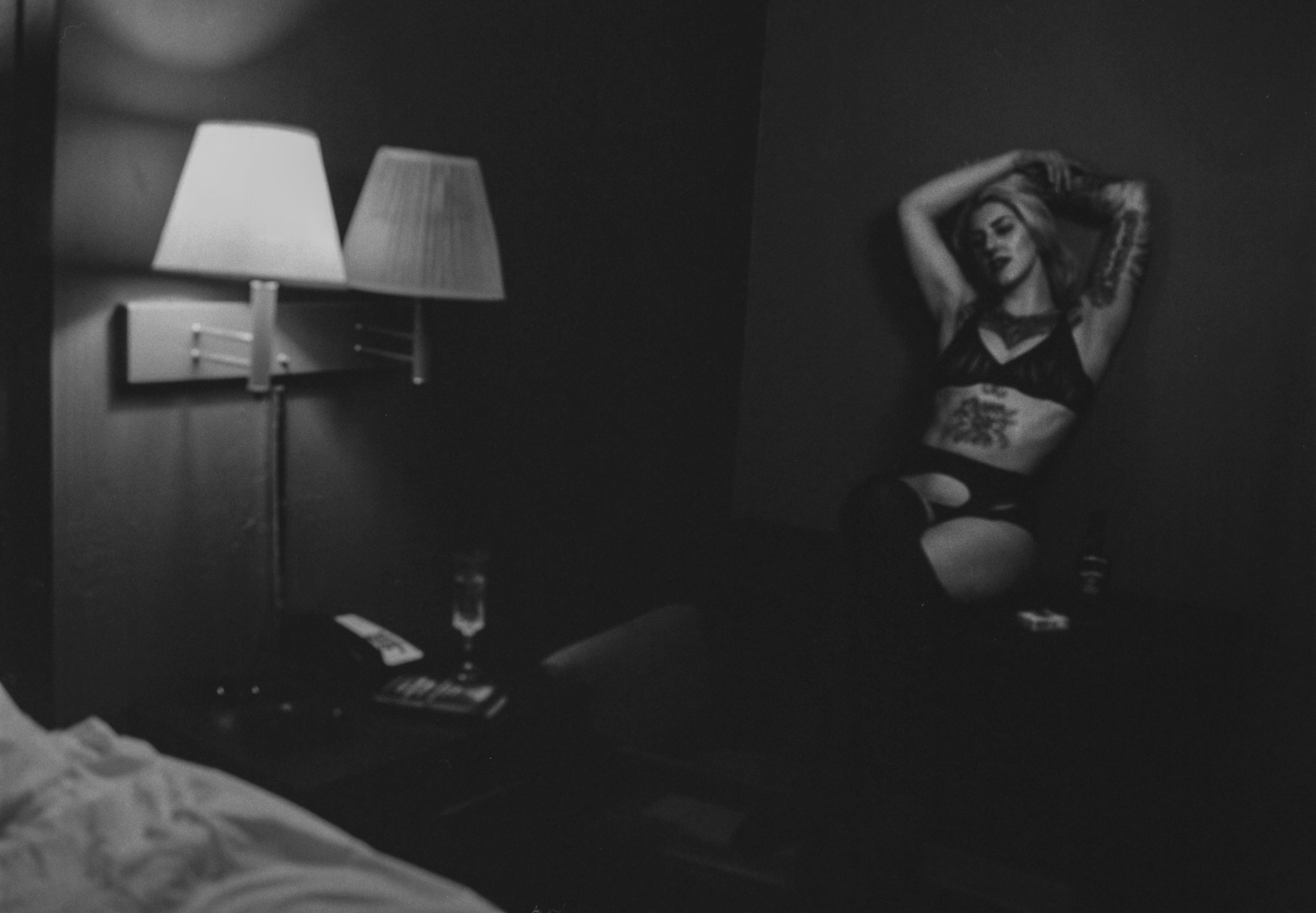 Chattanooga Boudoir Photography - Chattanooga Boudoir Photographer - Film Boudoir Photography - Black and White Boudoir Photography - Photographer Ricky Davis of TRD Photography - Intimate Photography - Vintage Boudoir Photoshoot