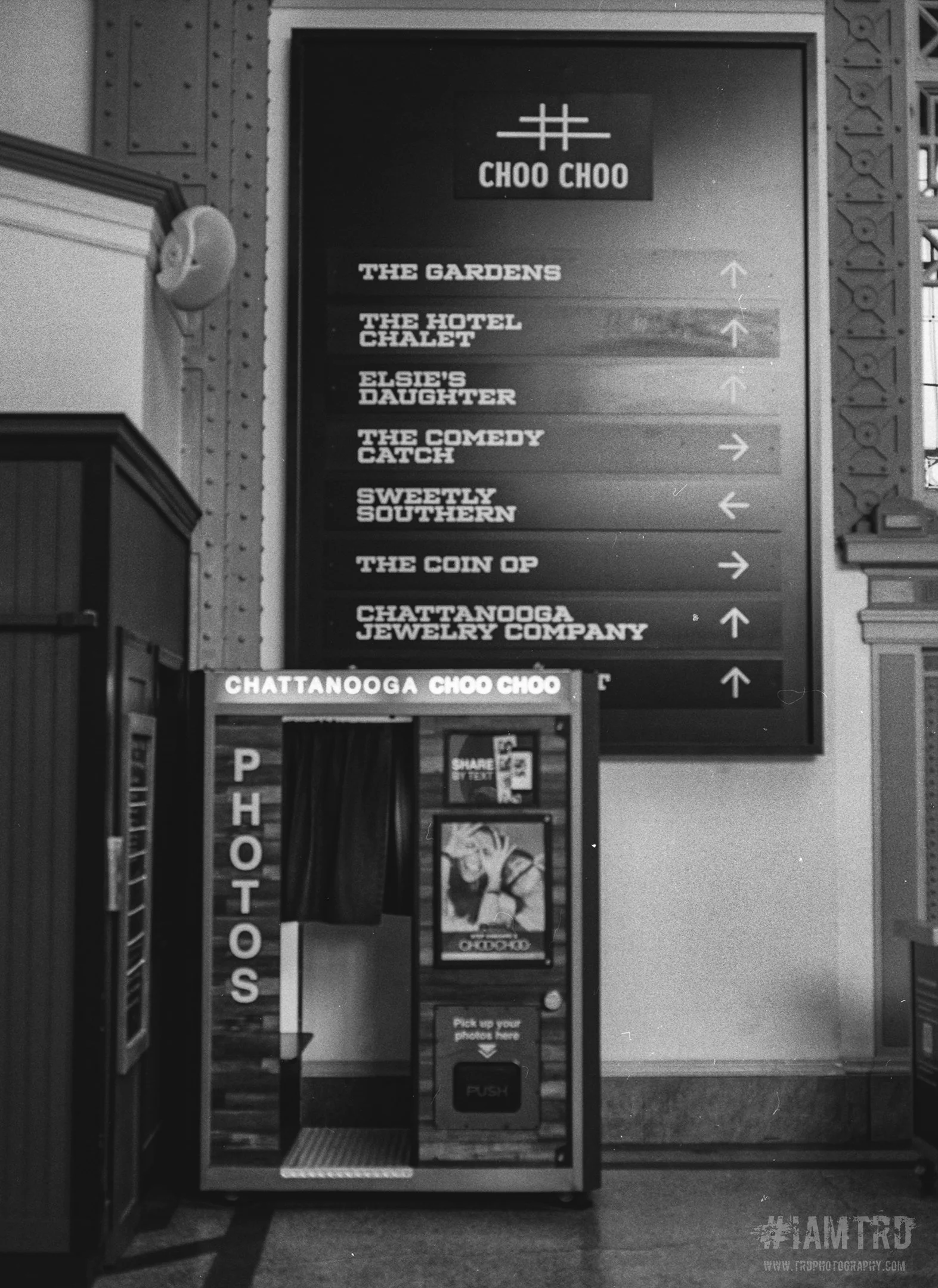 Photobooth at the Chattanooga Choo Choo - Chattanooga, Tennessee 
Kodak Tri X Film Photography 
Photographer Ricky Davis of TRD Photography
